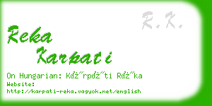 reka karpati business card